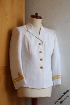 Pos. A20_5502: US Navy Dress White Choker Jacke Offizier Damen US-Gr. 14MP (gebraucht) - Bild vergr��ern 