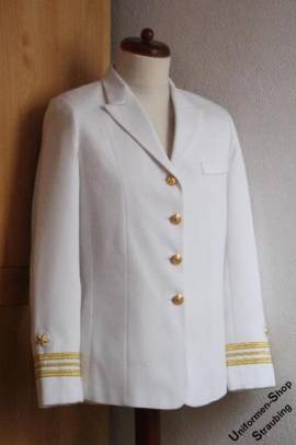 Pos. A20_5504: US Navy Dress White Choker Jacke Offizier Damen US-Gr. 12MT (gebraucht) - Bild vergr��ern 