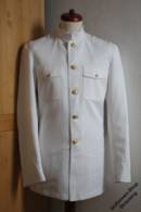Pos. 132_5294: US Navy Dress White Choker Jacke Offizier (gebraucht)